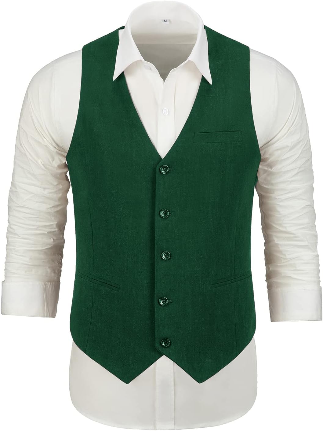 Furuyal Linen Casual Waistcoat for Men Summer 2021 Vintage Vest Business Groomsmen Wedding Vest One Piece Men Suit Vests