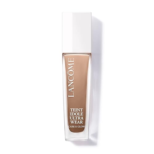 Lancôme Teint Idôle Ultra Wear Care & Glow Base para hasta 24 horas de brillo saludable - SPF27 - Cobertura media construible y acabado brillante