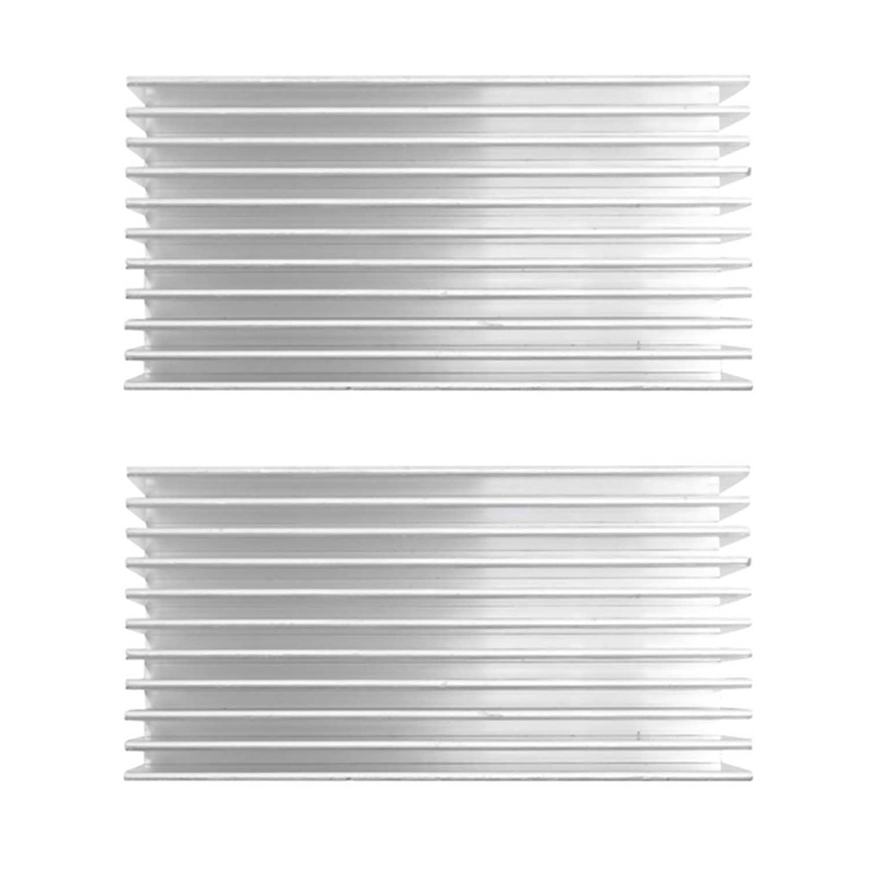 Niniang 2 x Radiatore di Alluminio Radiatore di Tono 100 x 50 x 30 mm