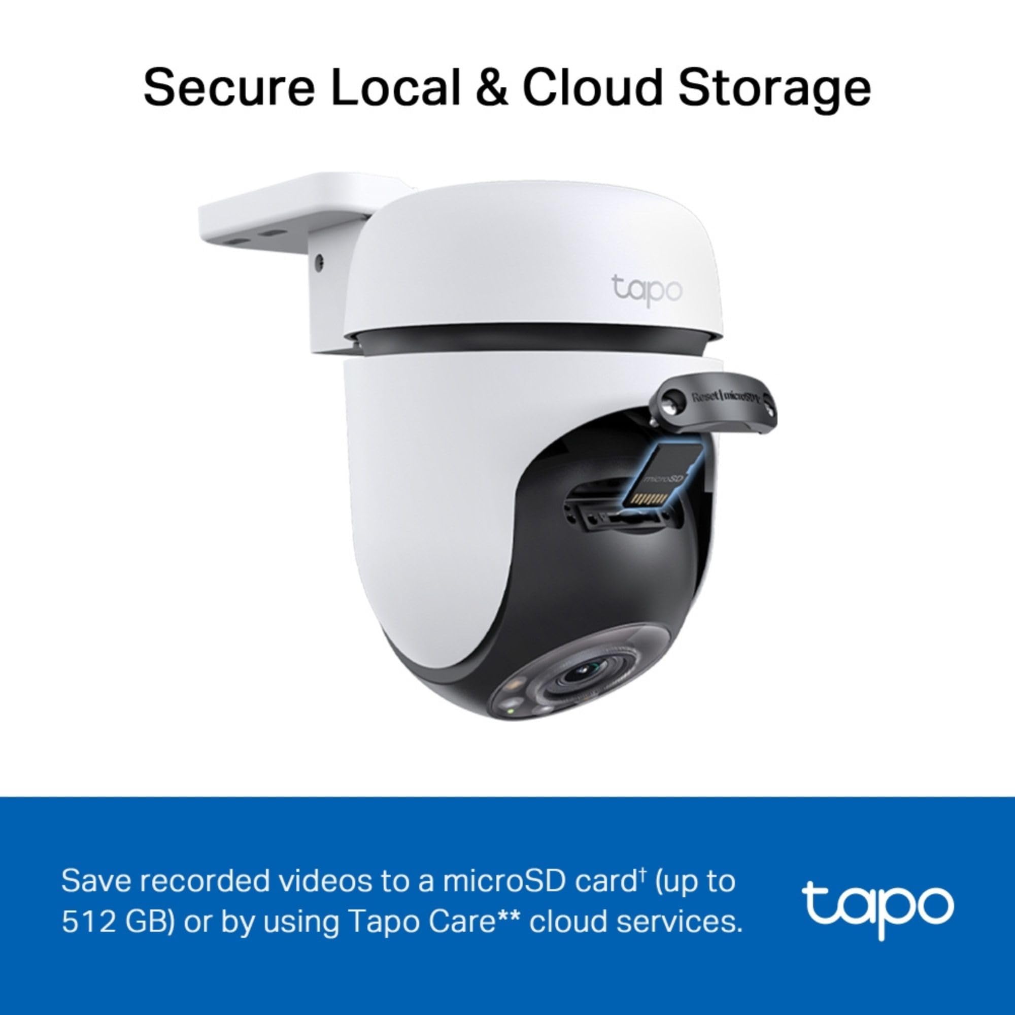 Tapo TC41 - Cámara de Seguridad para Exteriores panorámica/inclinación 2K, cámara WiFi, detección Inteligente de Personas de 360°, Seguimiento de Movimiento, visión Nocturna a Todo Color, sin Tarifa