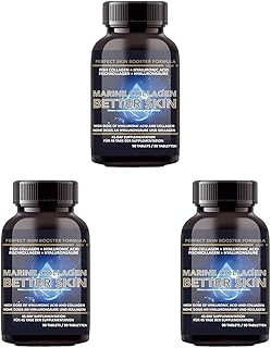 Intenson Marine Kollagen + Vit.C + Hyaluronsäure 60 Tabletten, Peptan F, Fischkollagen (Packung mit 3)