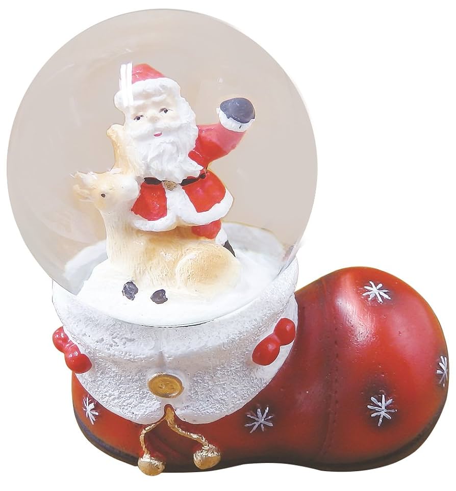 スノードーム││サンタ参上│124 サンタ＆スノーマン】レッドリーススノードーム(am-LCYP2801