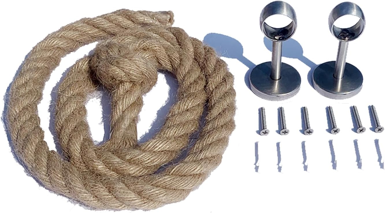18 Inch Towel Rack Nautical Rope Beach Bathroom Decor Wall Mount