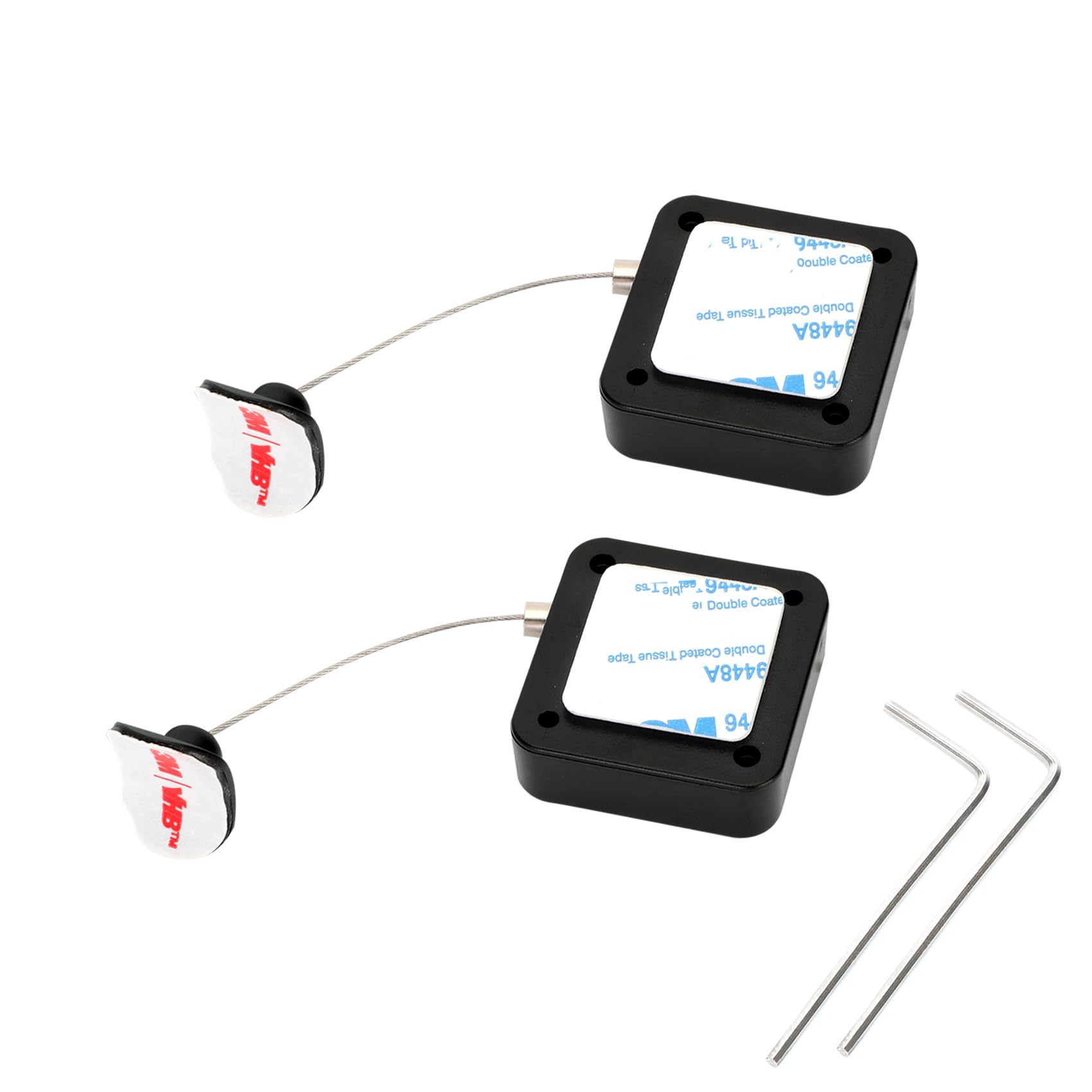 6.5 Ft Retractable Remote Control Safety Lock Tether, Remote Control Leash with Adjustable Lock Strap for TV Remotes, Game Controllers, and Tablets -