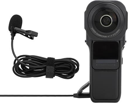 For Insta360 ONE R/RS 1.5m Lavalier Microphone Type-C Omnidirectional Condenser Lapel Clip Microphone Insta360 ONE X2 Camera Action 2/3 External Wired Hi-Fi Recording Microphone For ONE X2/X3