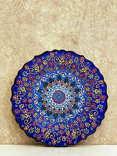 Istanbulartworkshop 10'' Handmade Decorative Ceramic Plate For Wall Hanging,Ceramic Wall Decor Plate,Turkish Decorative Plate,Wall Ceramic Plate,Wall Art #TOP1