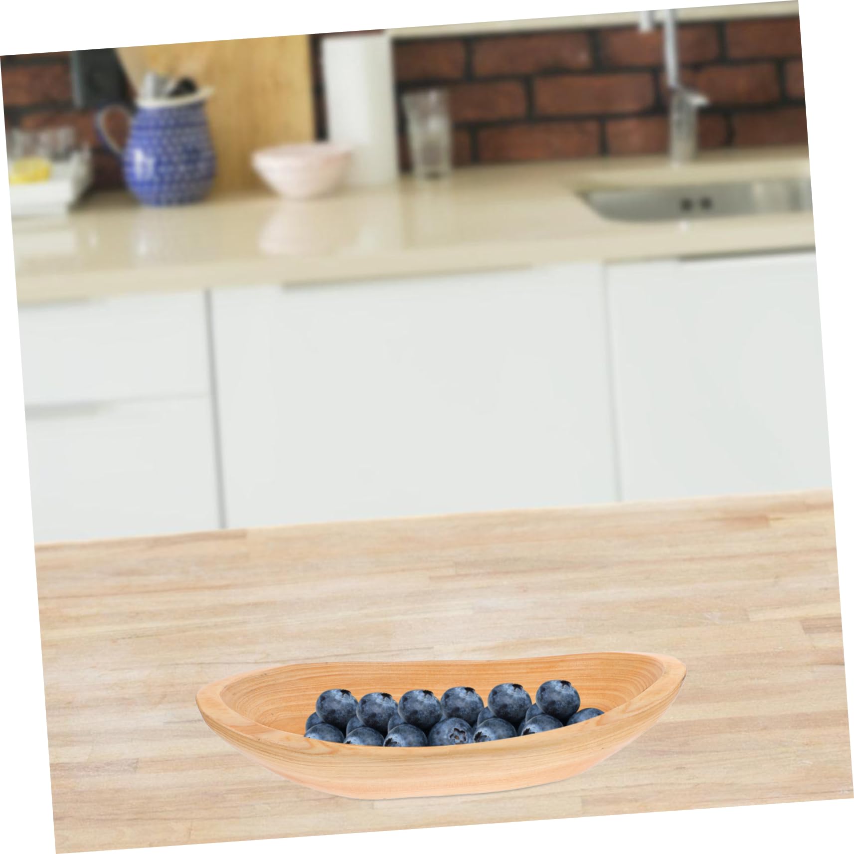Plato De Madera para Frutas y Postres Diseño Japonés Contenedor Multifuncional para Decoración De Cocina y Reuniones Grande