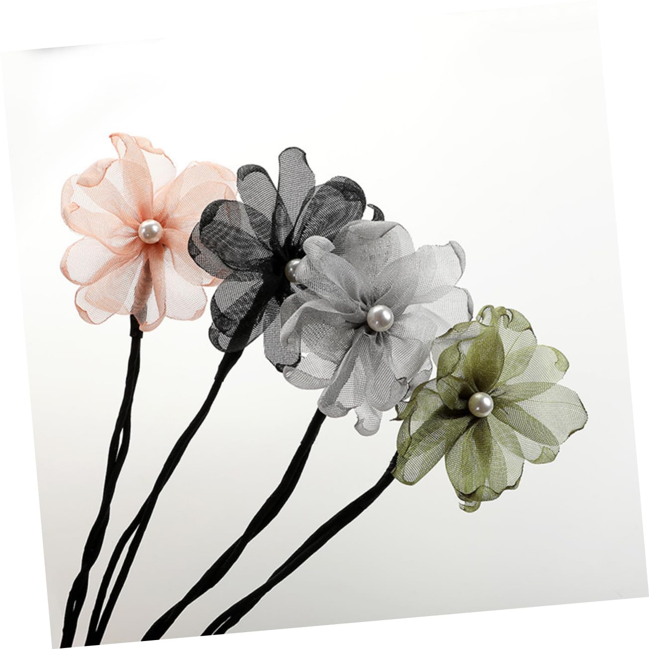FRCOLOR Juego De 3 Coleteros Elásticos De Encaje Para Mujer Y Niña Accesorios Para El Cabello Color Negro Verde Y Gris 4 Unidades X 3