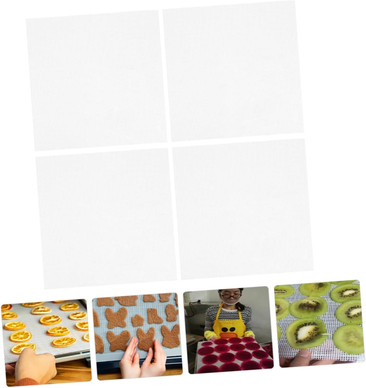 4 Pack Silicone Food Dryer Liner Sheets 38x40cm for Jerky
