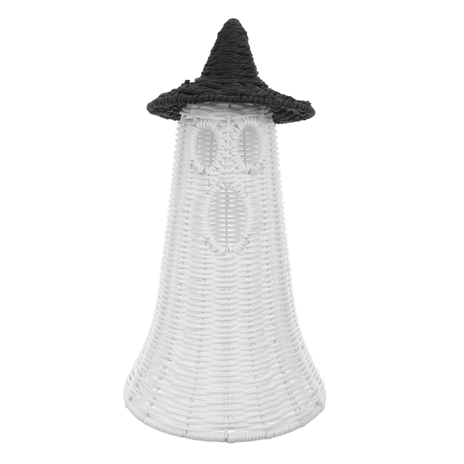 Angoily Adorno Fantasma de Paja Tejido, Figura de Halloween para Mesa y