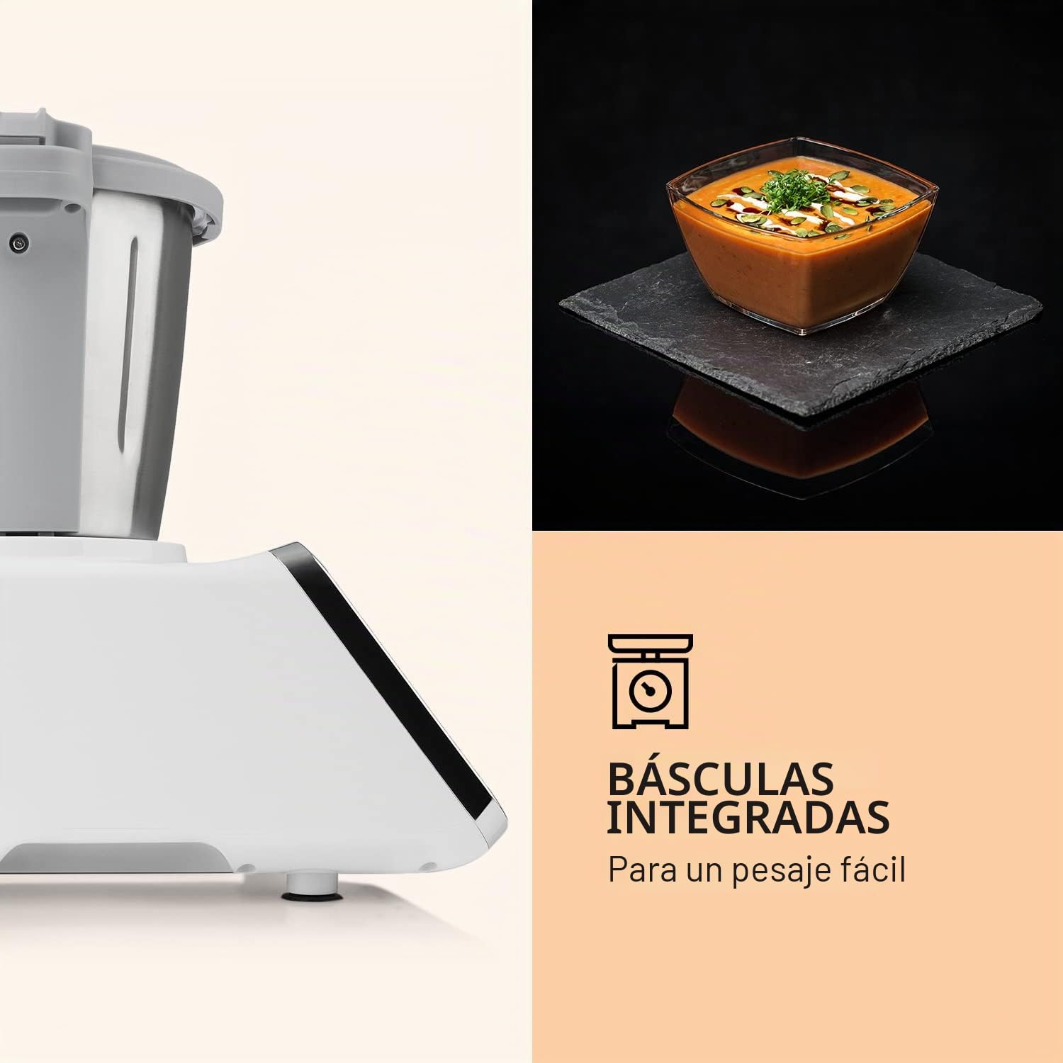 Klarstein GrandPrix & # x2022; Robot de cocina, color plateado