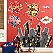 BirthdayExpress Superhero Comics Room Decor - Giant Wall Decals