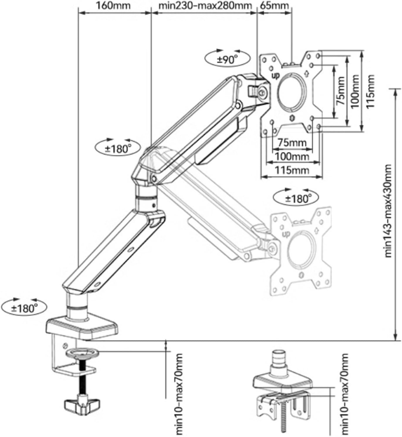 Electric screwdriver，Power Screwdriver with， Tiltable Dual Monitor Desk Mount Monitor Stand(White)