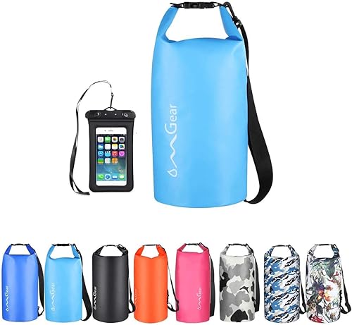 OMGear Mochila impermeable, bolsa impermeable para teléfono, 40, 30, 20, 10 y 5 L, flotante, saco seco para kayak, lancha, vela, piragüismo,