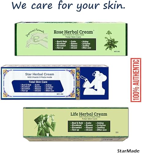 Miniatura 7 de Crema herbaria estrella con vitamina D paquetes ungüento irritación piel sequedad malestar picazón