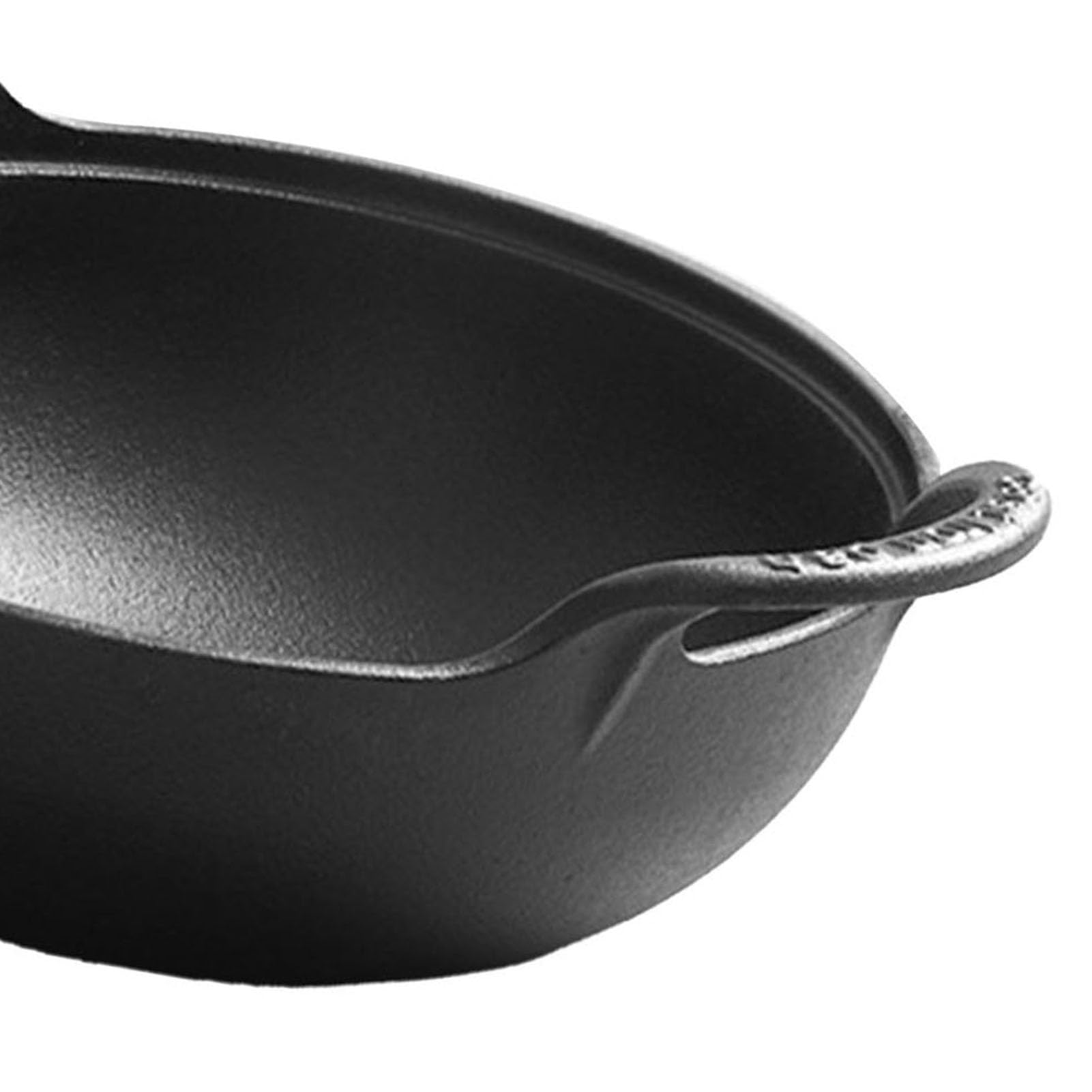 Socobeta Żeliwna Patelnia Wok z powłoką zapobiegającą Przywieraniu, do Płyt Indukcyjnych z Drewnianymi Uchwytami Pokrywy, Wykonana z Czystego żelaza, 11,8 X 11,8 X 3,7 Cala (30 cm /, cala)