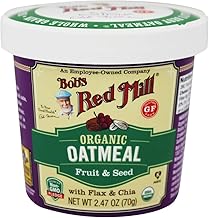 BOB'S RED MILL, OATMEAL, OG2, CUP, FRT&SD, GF, Pack of 12, Size 2.47 OZ - No Artificial Ingredients Gluten Free 95%+ Organic