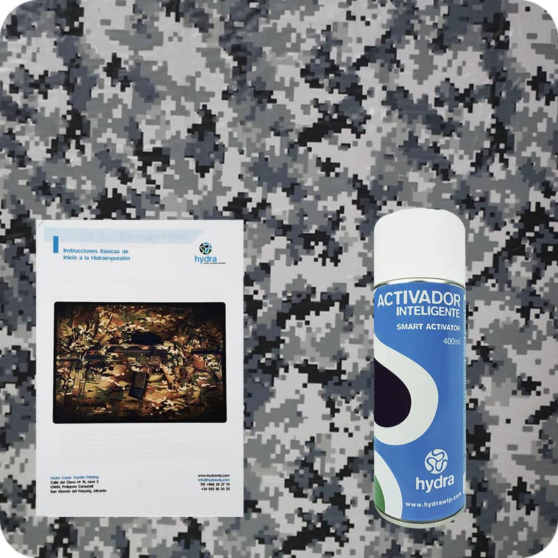 Basic Hydro Dipping Kit Hydro dip Kit Hydrographics Kit : 1 Smart Water Transfer Printing Activator Spray 400 ml + Basic User`s Guide + Hydrographic Film. Size: Width: 1' 8". Lenght: 3' 3" (HCA-166)