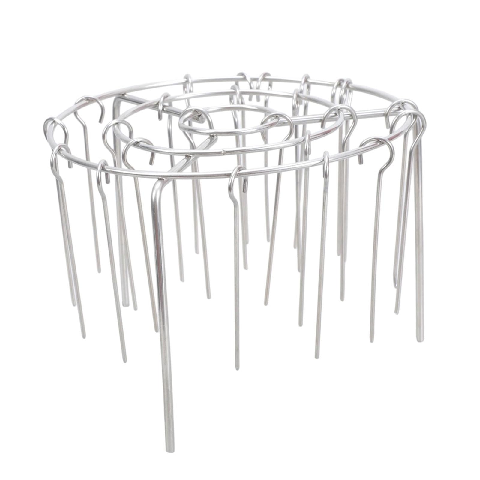 MICFENY Sturdy Stainless Steel Skewer Stand Barbecue Tool Suitable for Air Fryers and Pressure Cookers for Grilling