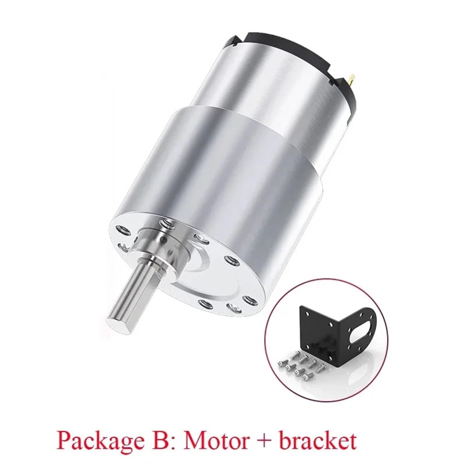Motorreductor JGB37-520 DC 12V 24V, gran par, alta potencia, 15 kg, 7 RPM-960 RPM, 520, 1 unidad(600_24V)