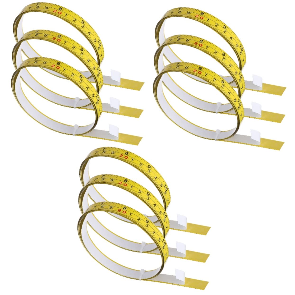 SHINEOFI 3 Ensembles Mesurer Adhésif Lot Pour Travail Du Établi Scie Utilisation 3 Pièces * 3
