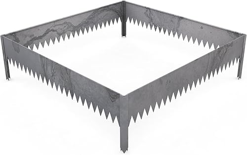 Edge Right - Kit de cama de jardín elevada - Acero COR-Ten (8" COR-Ten Acero, 4 pies x 4 pies)