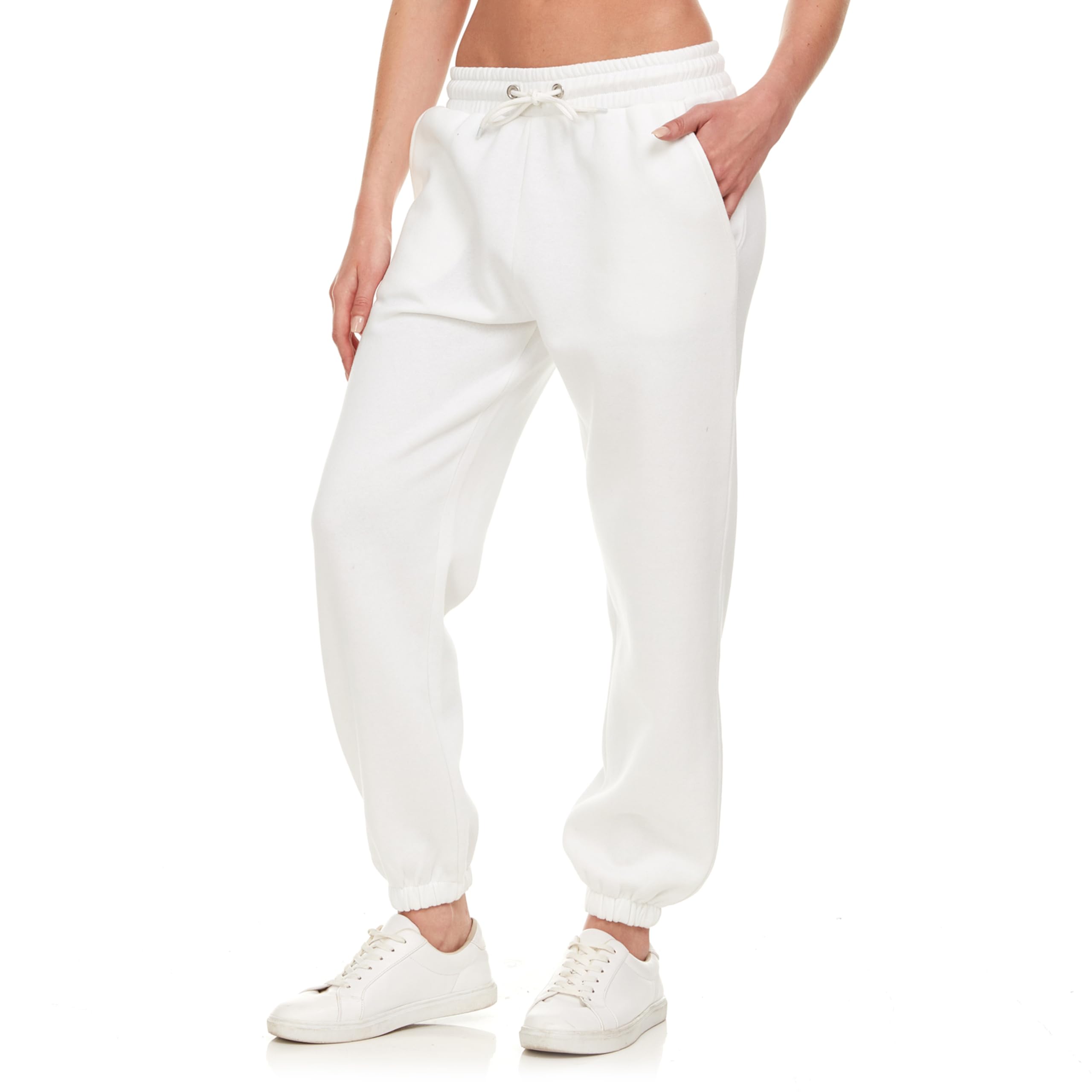 Sweatpants for Women - Closed Cinch Bottom Fleece Lounge Womens Plus Size Joggers