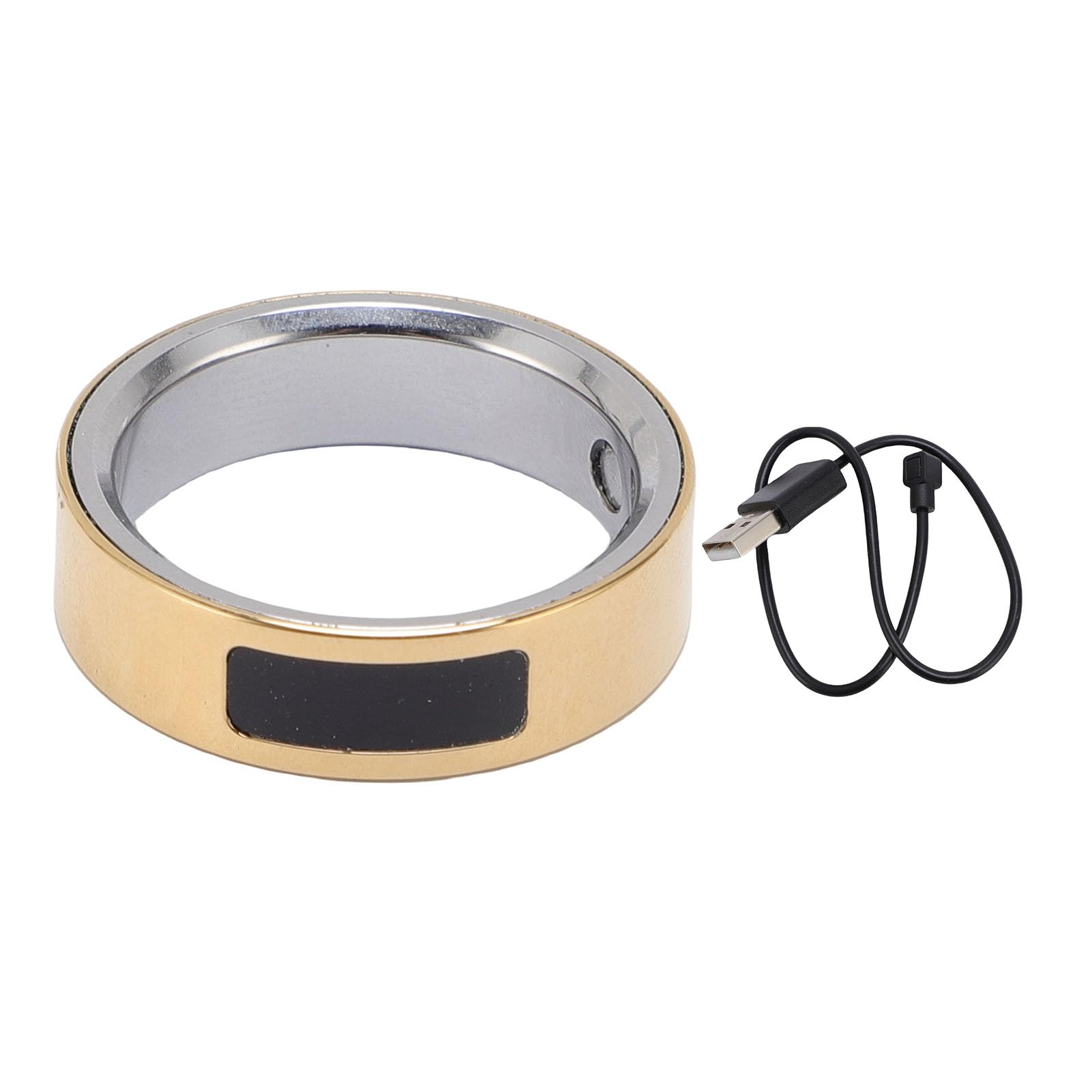 RiToEasysports Anillo Inteligente de Salud Impermeable IP68, Rastreador de Actividad con Acero Inoxidable para Deportistas y Viajeros en Entrenamiento Diario o Natación
