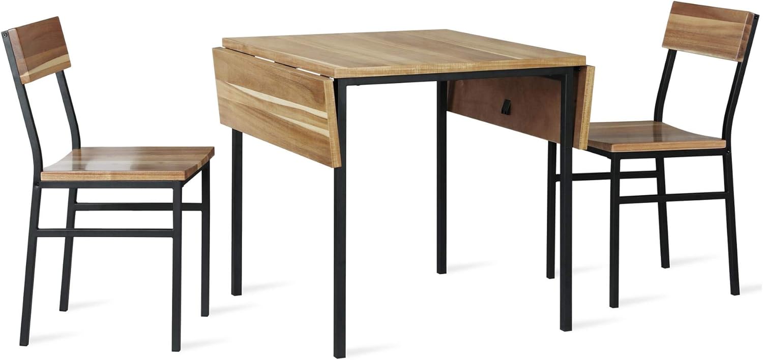 Dorel Living Harden 3 Piece Dining Set, Natural Table