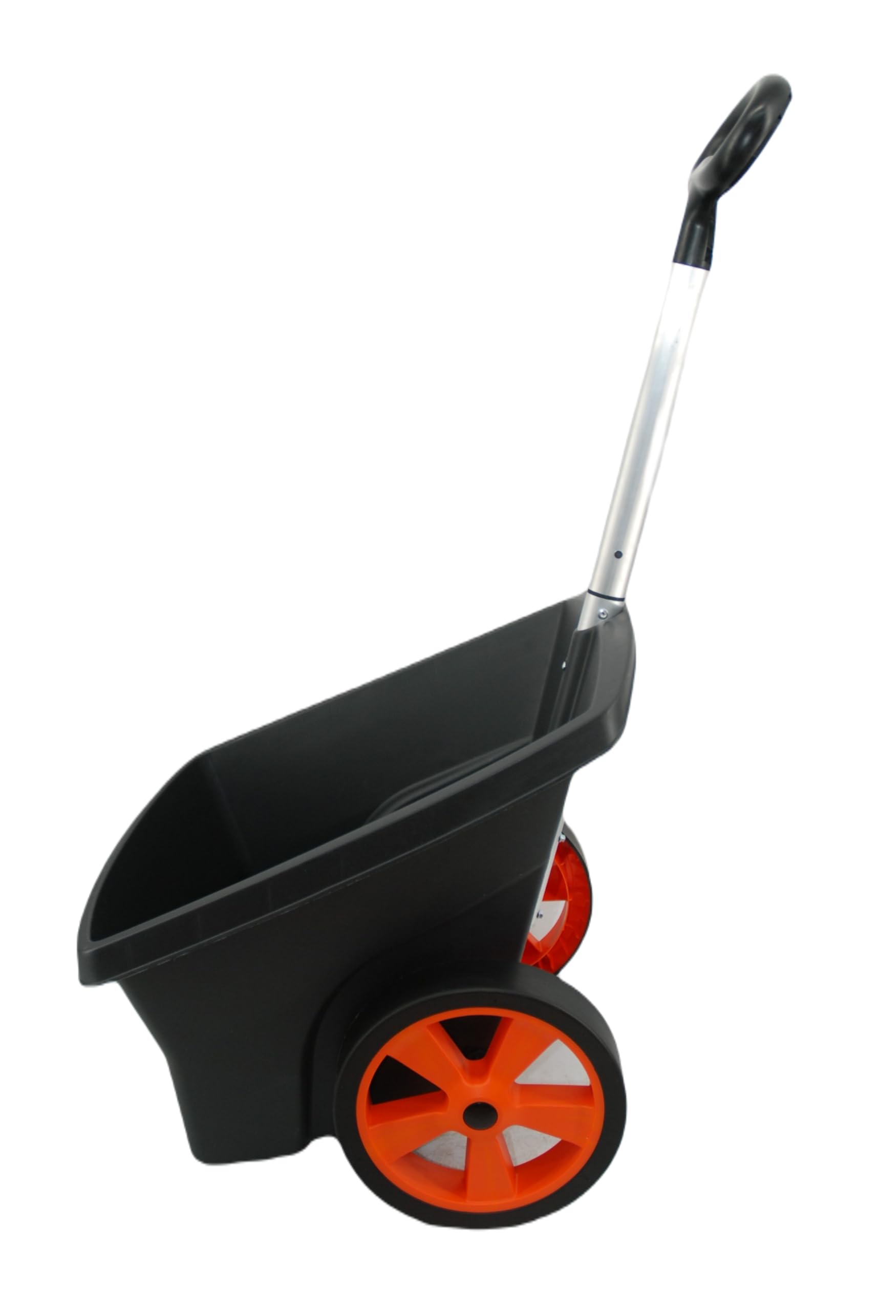Gartenwagen Schubkarre 67 Liter Tragfähigkeit: 50 kg Gartenkarre Handwagen Handwagen Schubkarre mit Vollgummirad Gartentrolley Gartenschubkarre Deichsel aus Aluminium (Schwarz)