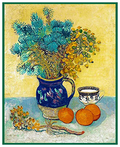 Orenco Originals Still Life Dried Flowers Impressionist Artist Vincent Van Gogh Counted Cross Stitch Pattern