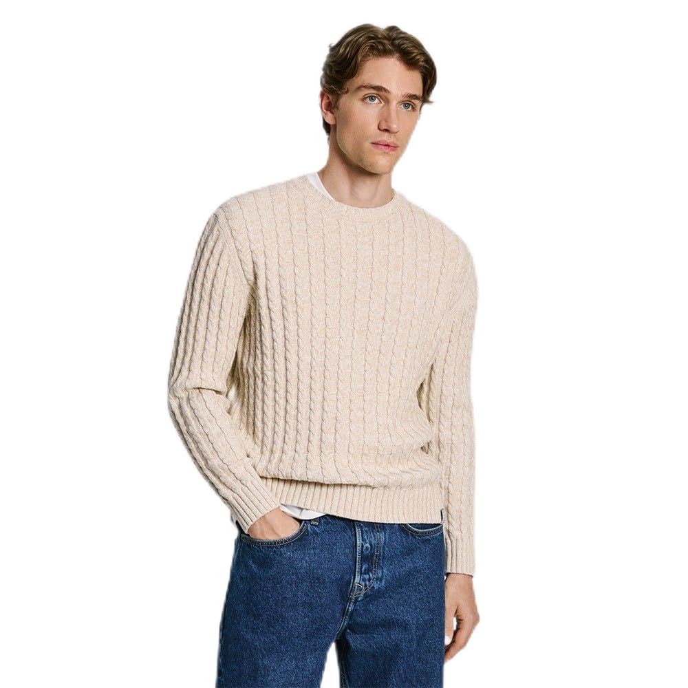 Pepe Jeans Men's Charlie, Knitwear, White, S
