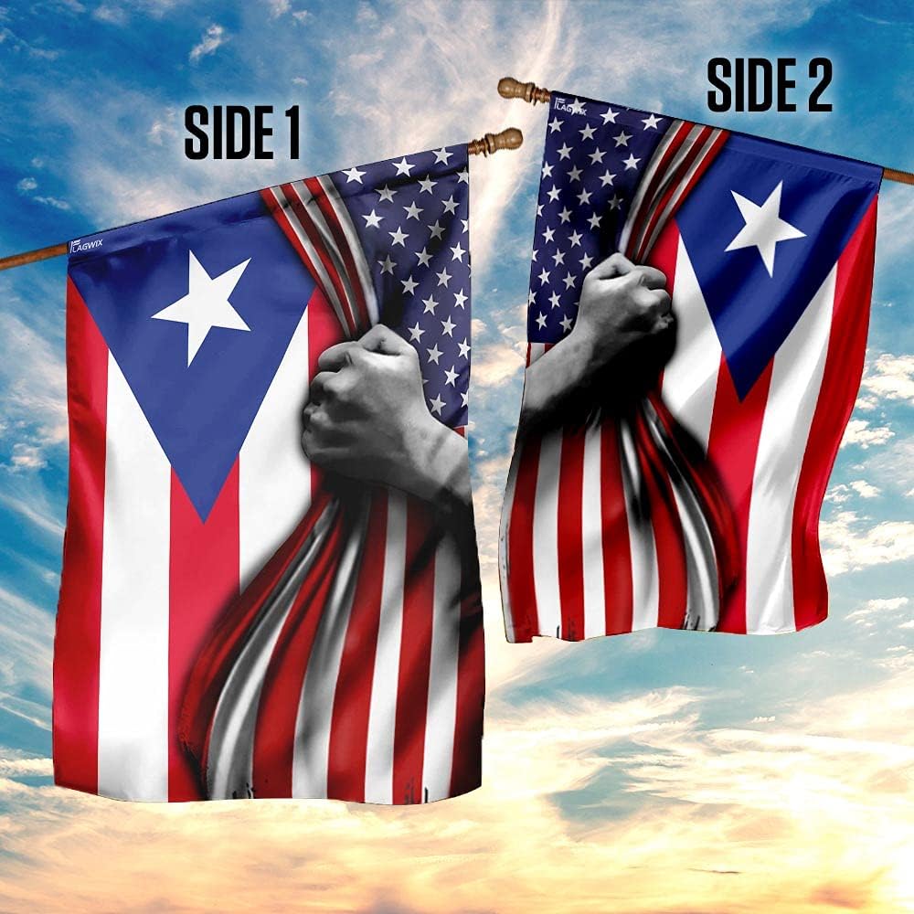 Flags-Puerto Rican Flag MLH916F, House Flag (29.5" x 39.5")-USA House Garden Flags Premium Polyester-Decorative Outdoor Flags