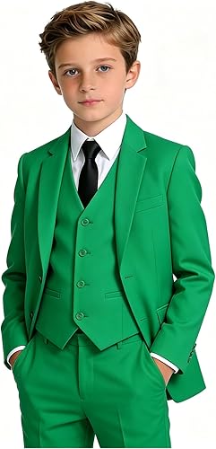 Toddler Kids Suits Tuxedo Slim Fit Set Dresswear Formal Wedding Outfit Teen Boys