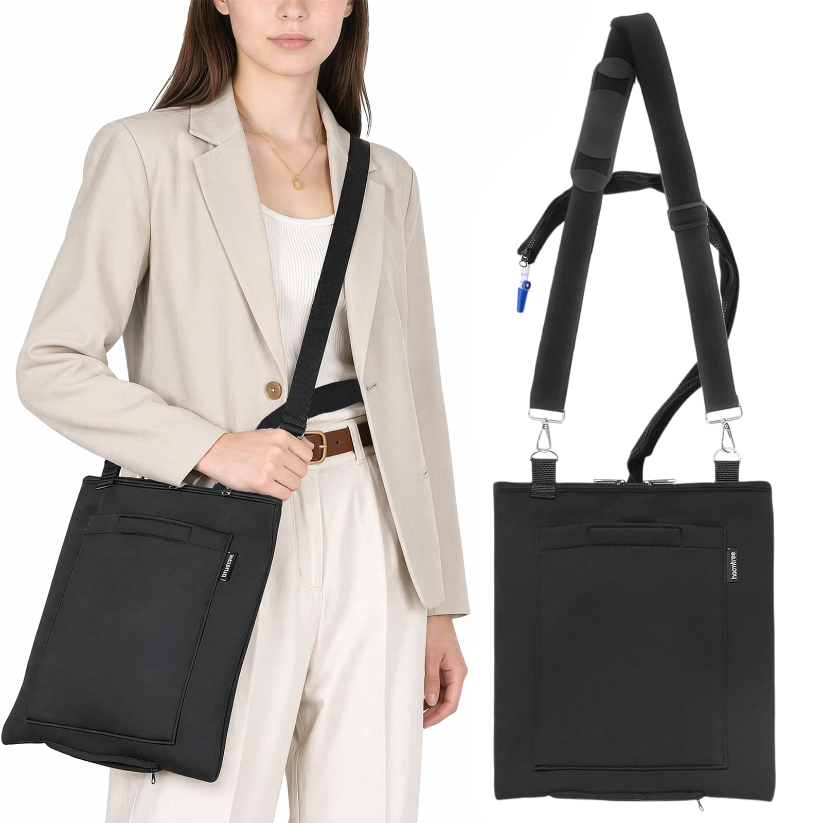 Portador Bolsa Sonda 2000ml con Cubierta Para Tubo de Catéter y Correa Ajustable, Seguro y Discreto Cubierta de Bolsa de Orina con Compartimento, Fácil Acceso (Negro)