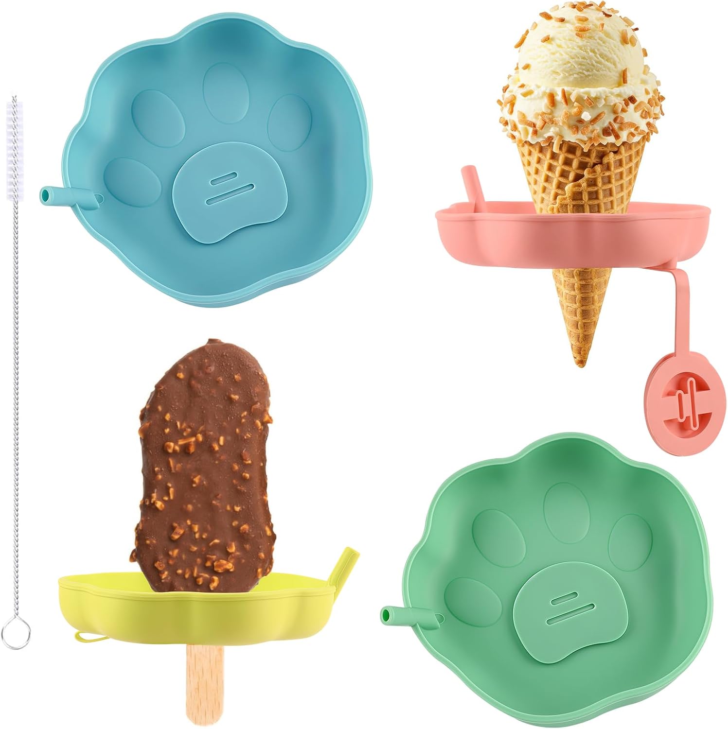 WMKGG Silicone Popsicle Holders for Kids, 4 PCS Ice Pop Stick Holder
