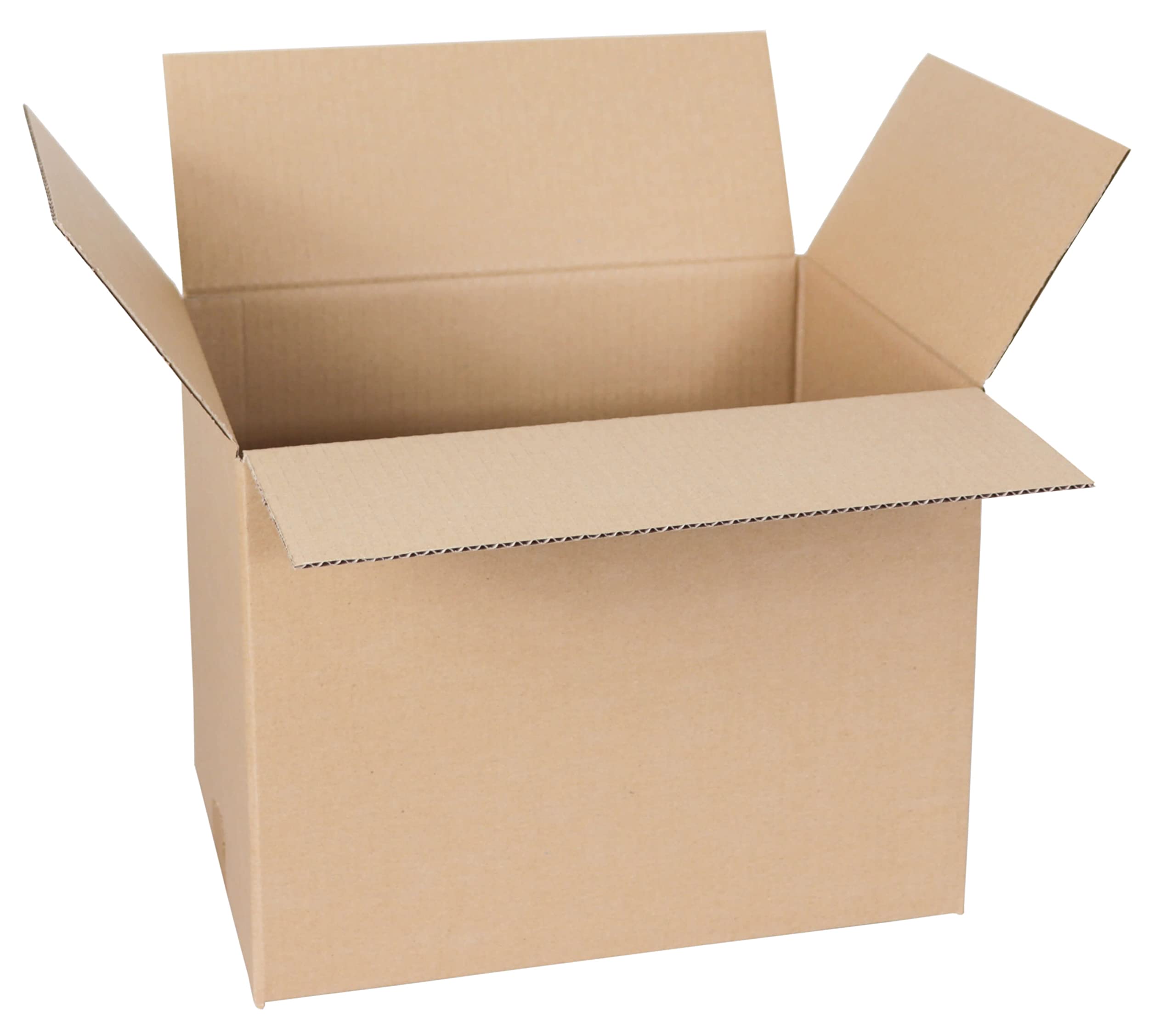 smiley pack 100 Stück Faltkartons 320 x 240 x 240 mm braun Versandkarton Verpackungskartons 32 x 24 x 24 cm aus Wellpappe 1 wellig Karton Pappkarton Versandbox Paket Päckchen