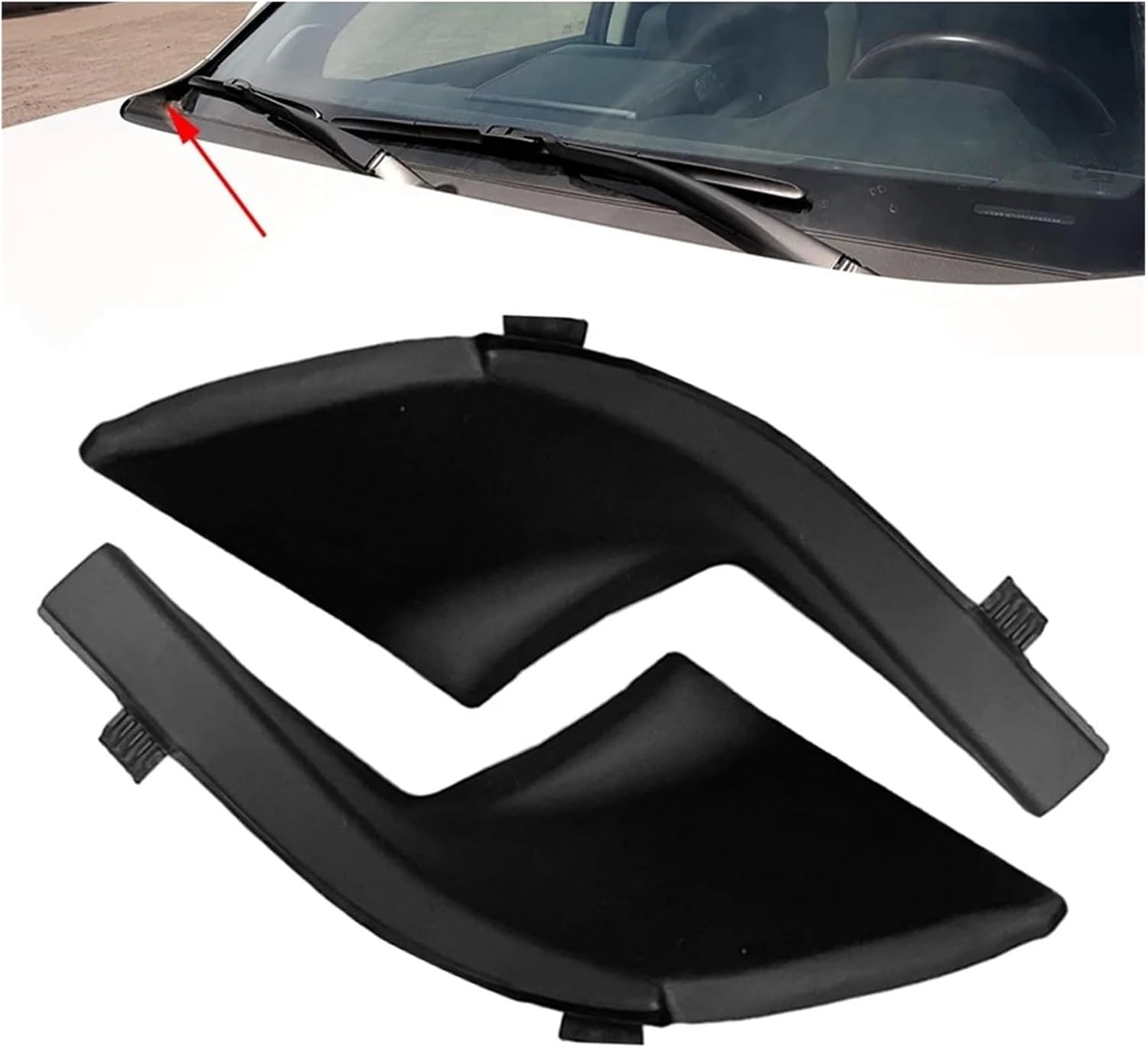 Car Front Windshield Wrap Corner Trim Wiper Side Cowl Trim Cover Lid Fit for Toyota Land Cruiser Prado 150 LC150 FJ150 2010-2017(Left)