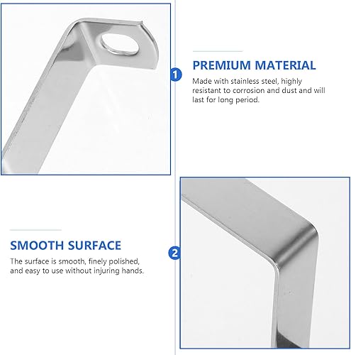 Miniatura 3 de Stainless Steel Square Tube Clamp Heavy Duty Pipe Fixing Bracket for Fence Tools and Water Pipes Corrosion-resistant Fastening Strap for Secure Tube