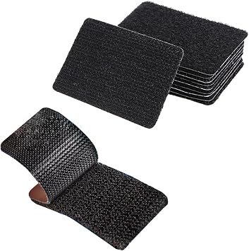 20 Pack Hook and Loop Tape Adhesive Double Sided Non Slip Couch Cushion Grip Patch Pads for Bench Cushion Chair Pads Seat Cushion Chair Mat Door Mat Kitchen Mat Bathroom Rugs Car Carpet Mats