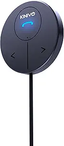 Kinivo BTC480 Aux Car Adapter (Bluetooth Car Kit with 3.5mm Port, Dual Phone Connection, Magnetic Mount, Dual-Port USB Charger, BT Wireless Reciever) Plug & Play for Hands-Free Calls, Stereo Audio
