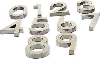 DOITOOL 10pcs Number Plate Truck Decal Digital License Plate Christmas Stickers House Number Sign House Door Number Sign Mailbox House Numbers Mailbox Number 3D Numbers Sticker Reflective