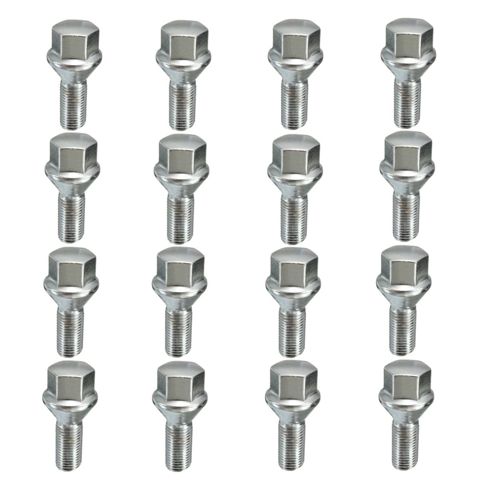 1/4/16/20PCS Voiture Écrou Boulon Goujon de Cosse Alliage M12x1.5mm Compatible Série 3 E21 E30 E36 E46 E90 E92 E93(16PCS)