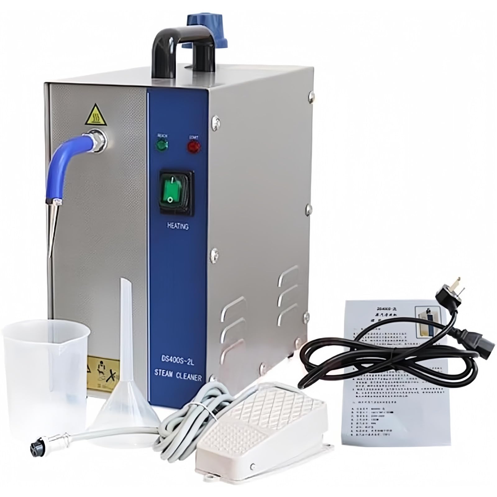 1300 W Schmuck-Dampfreiniger, 2 l Gold- und Silber-Schmuckreiniger aus Edelstahl, Edelsteinwaschgerät zum Reinigen von Schmuck/Silber/Gold/kleinen Metallteilen/Schallplatten 110V