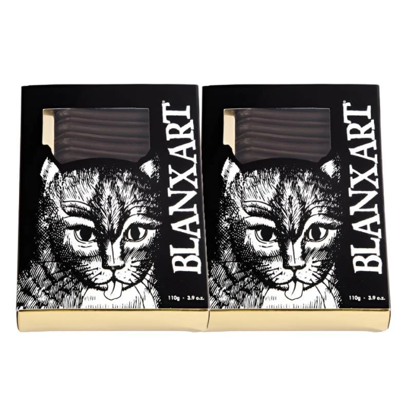 Pack 2x Lenguas de Gato Chocolate Negro 110g | Blanxar | Chocolate Artesano Gourmet | Cacao Seleccionado | Elaborado en España
