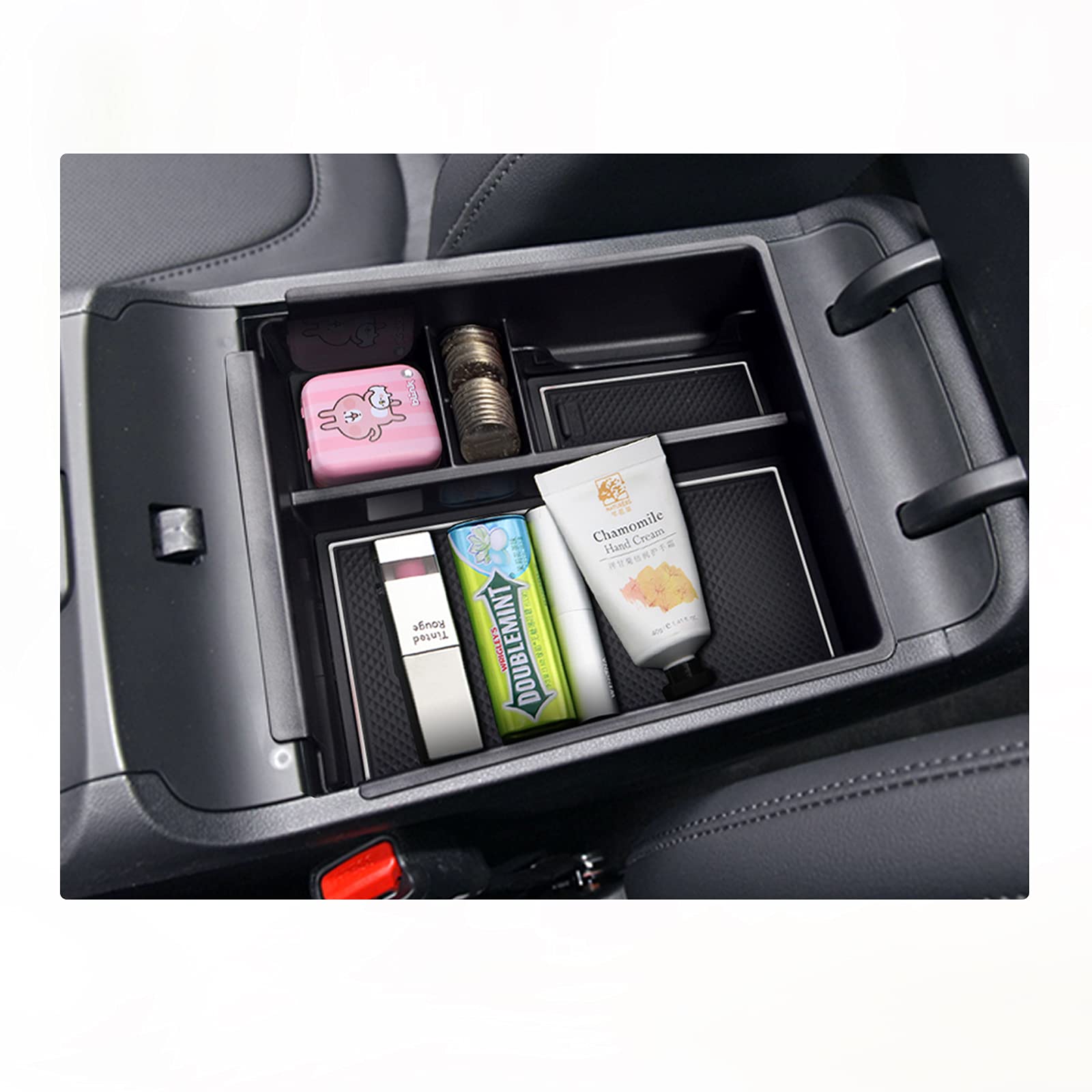 CDEFG Compatibile con Hyundai Tucson NX4 2025 2026 Facelift, organizer per console centrale Tucson 2025, vano portaoggetti inferiore al bracciolo centrale con portabibite Tucson 2025 accessori
