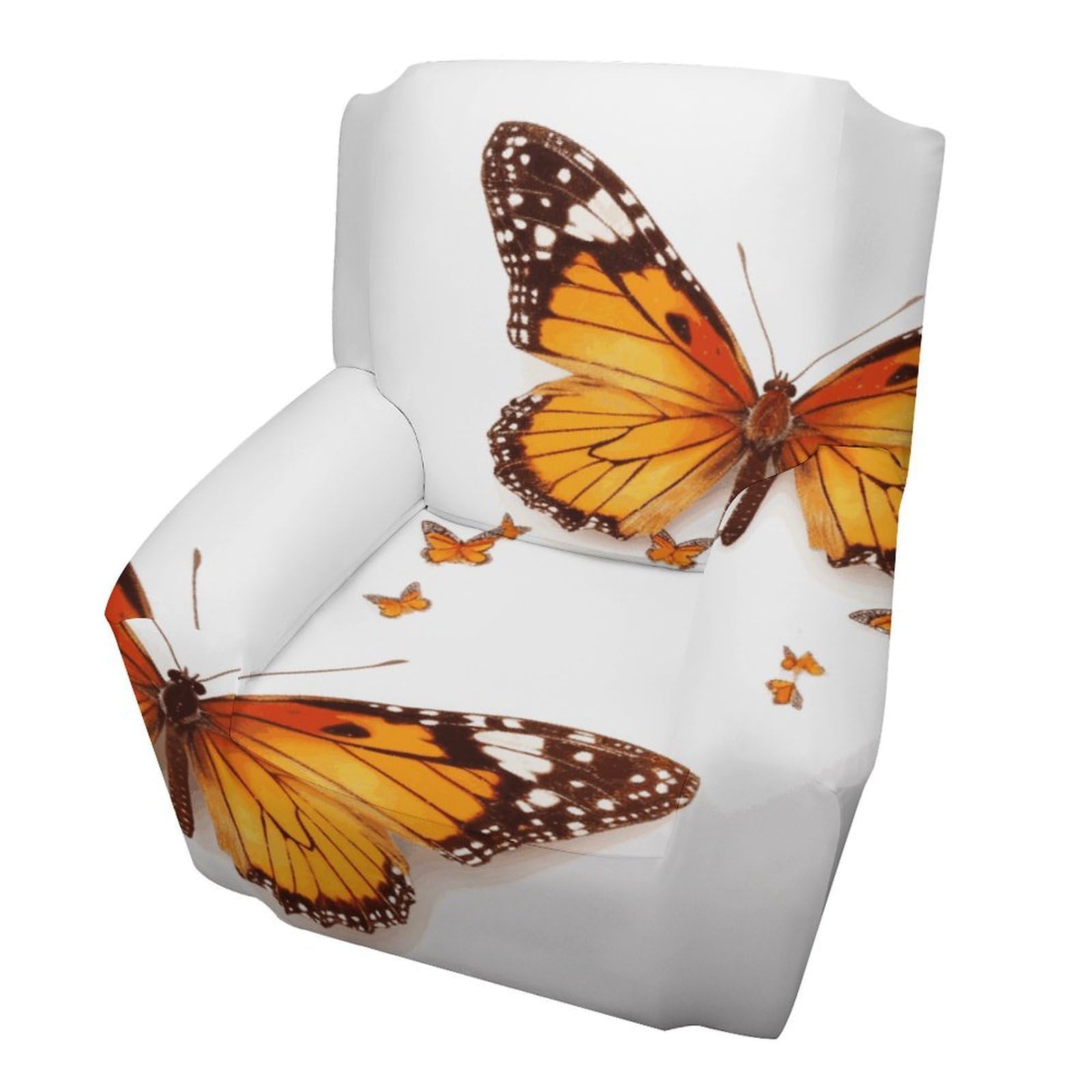 Fekiloot Style Orange Butterfly Couch Cover Sofa Cover Sofa Slipcover
