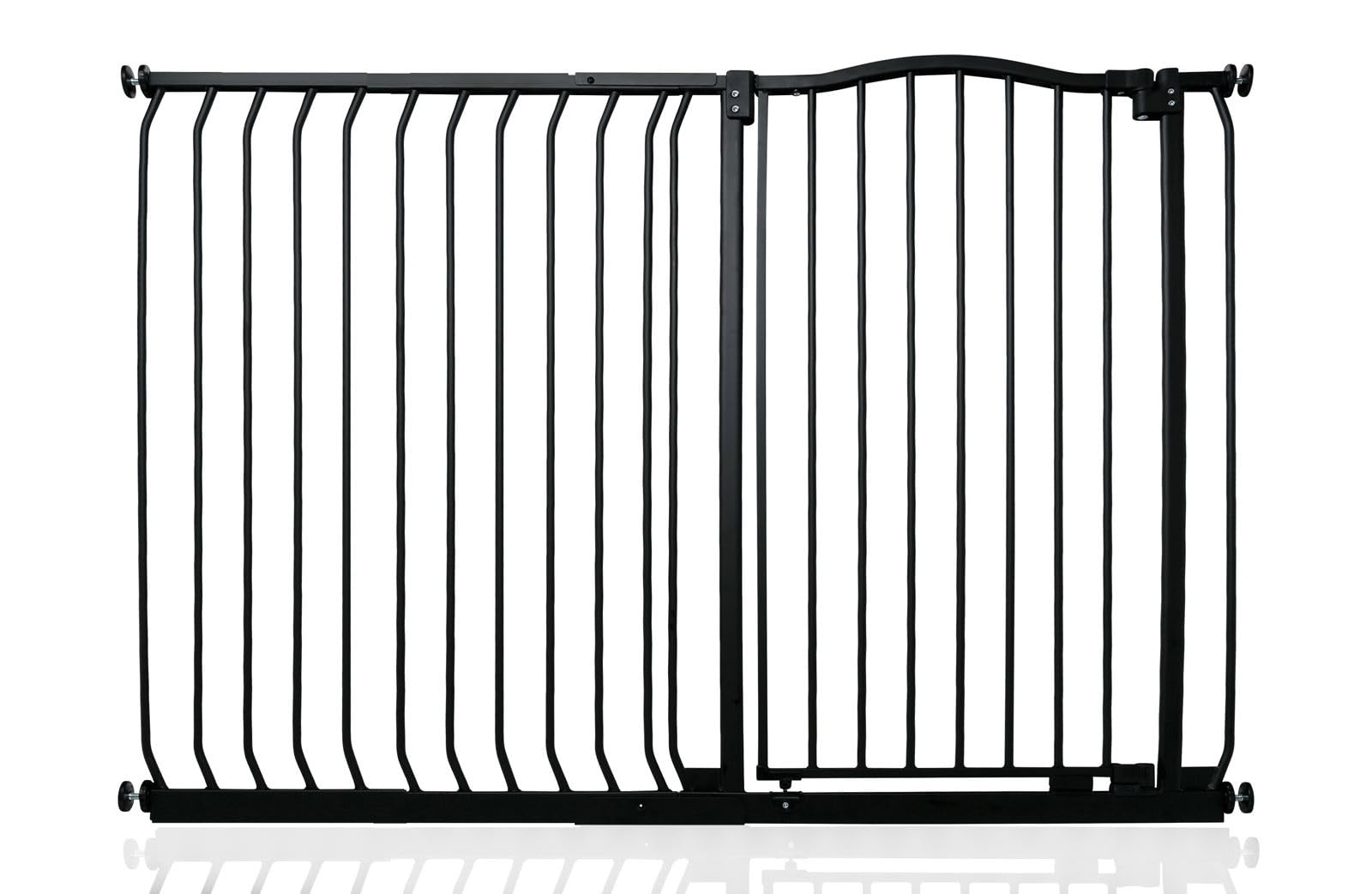 (Matt 134Cm - 143Cm) Extra Tall Curved Top Gate Black Safetots