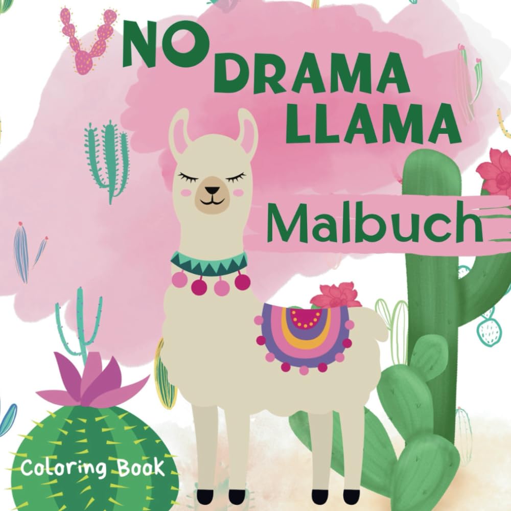 NO DRAMA LLAMA | Coloring Book for Teens to Relax: 50 funky pages | Ausmalbilder