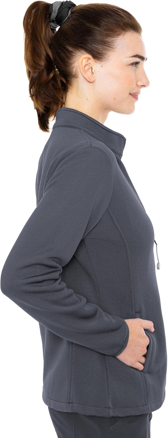 Med Couture Women's Performance Fleece Jacket with 4 Pockets and 2-Way Stretch - MC8684 - Image 4